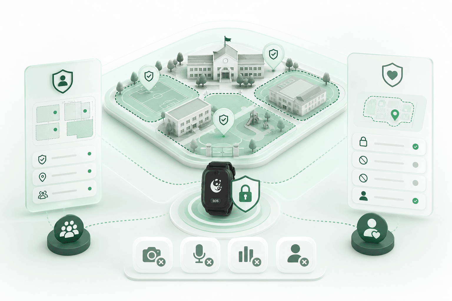 Privacy boundary illustration