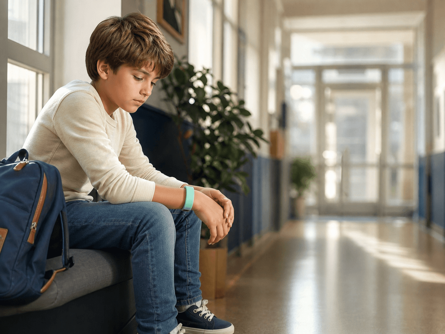 Illustration of a child spending more alone time than expected.
