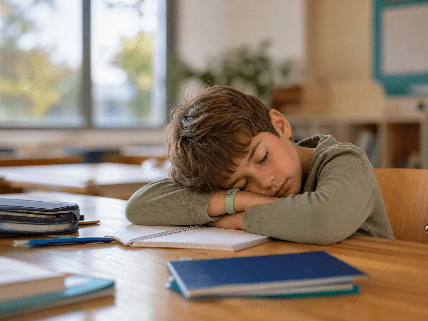 Illustration of possible fatigue or low energy context.