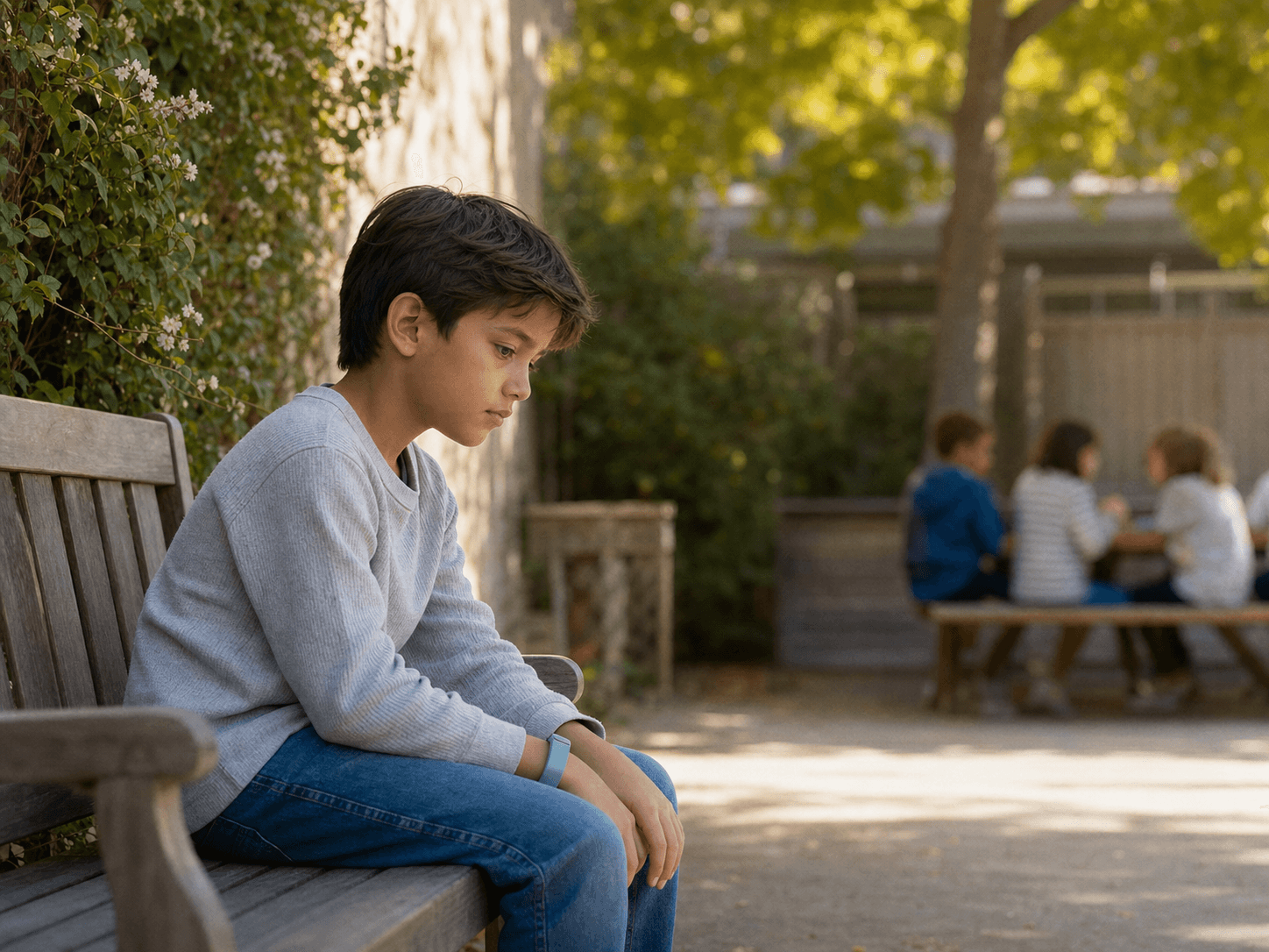 Illustration of a child in a quiet moment that may deserve a supportive check-in.