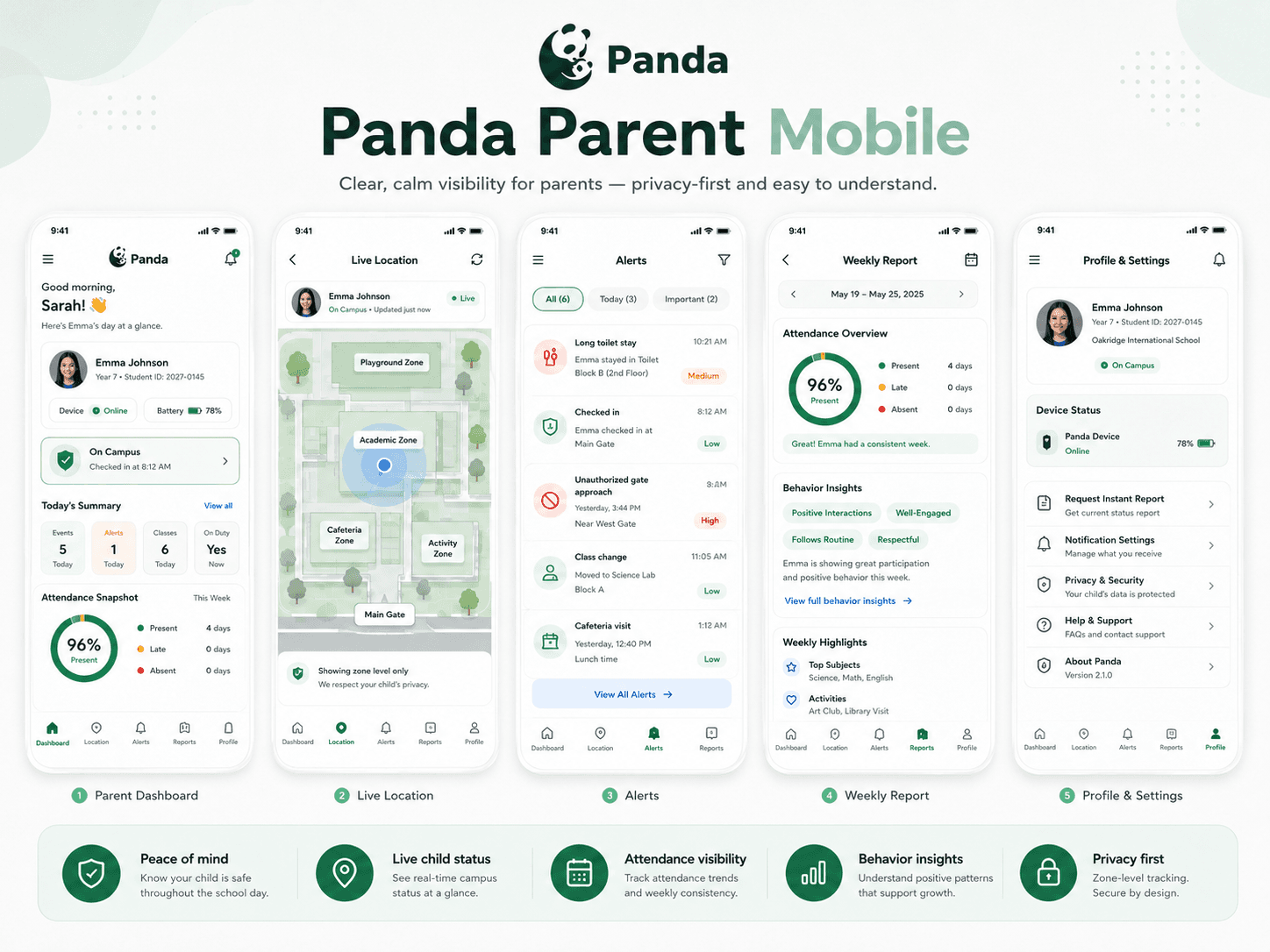 Panda Parent app preview
